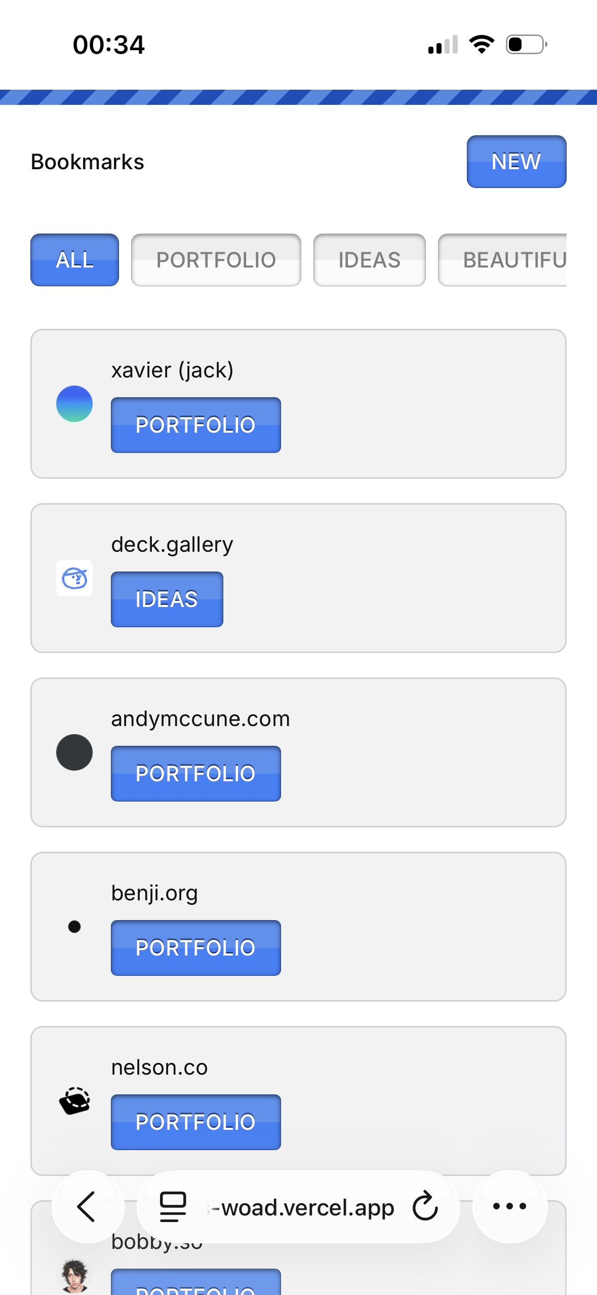Bookmarks App Screenshot